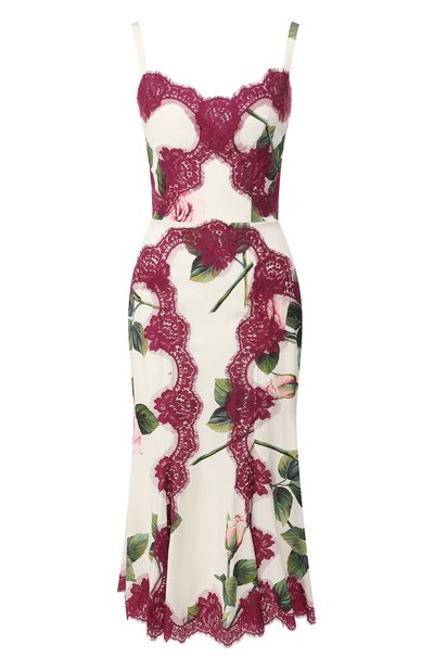 Платье из смеси шелка и хлопка DOLCE & GABBANA, арт. F6YU8T/FSAZD, фото 1