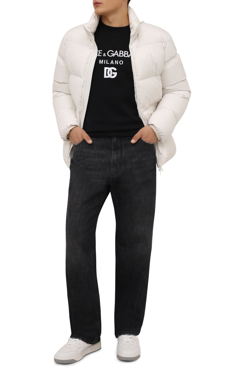 Хлопковый свитшот DOLCE & GABBANA черного цвета по цене 72950 руб., арт. G9WI3Z/FU7DU, фото 2 Хлопковый свитшот DOLCE & GABBANA, арт. G9WI3Z/FU7DU, фото 2