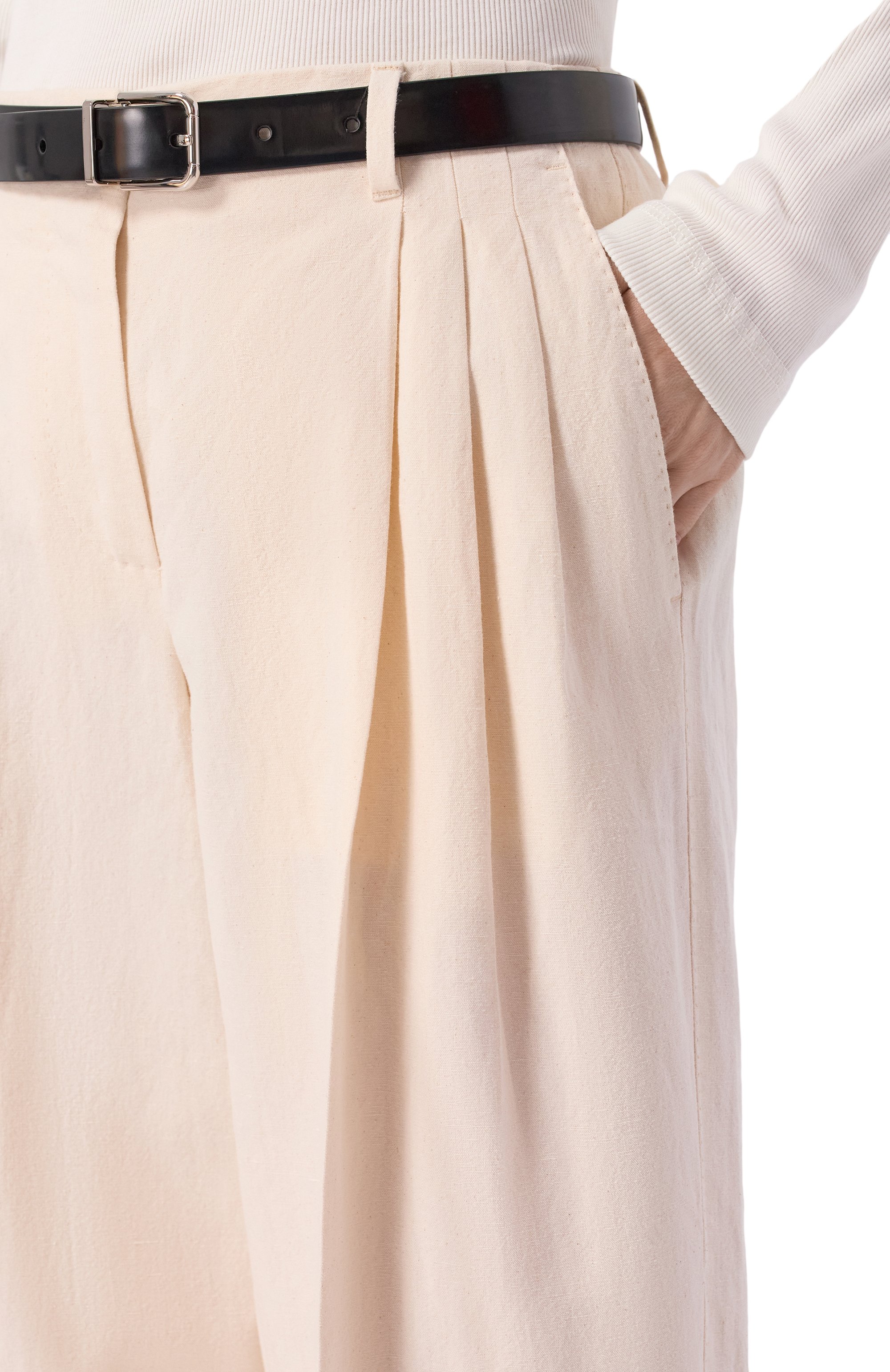 Брюки из хлопка и льна DOLCE & GABBANA, арт. FTDMIT/FUTDJ, фото 5