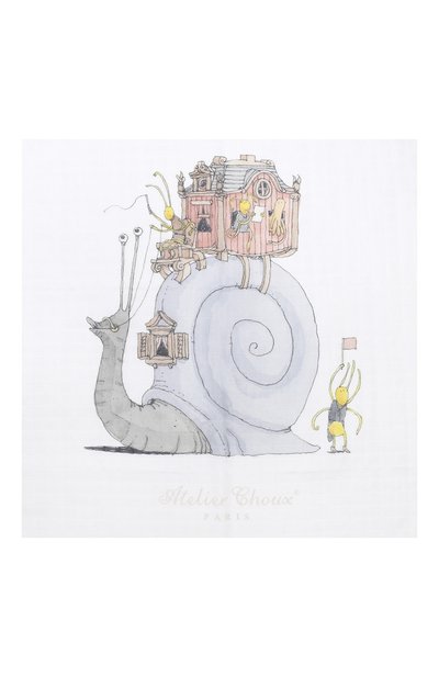 Хлопковая пеленка ATELIER CHOUX, арт. MINI CARRE SNAIL RIDING, фото 2