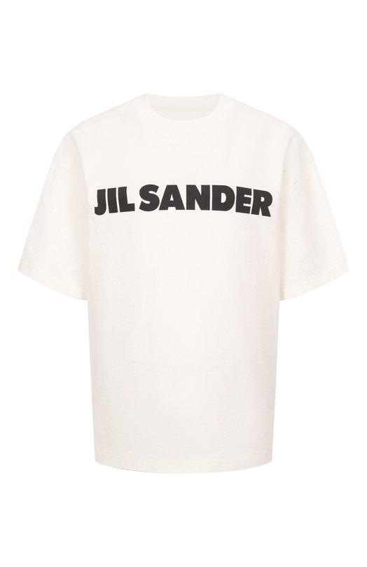 Хлопковая футболка Jil Sander J03GC0137/J45148 Кремовый J03GC0137/J45148