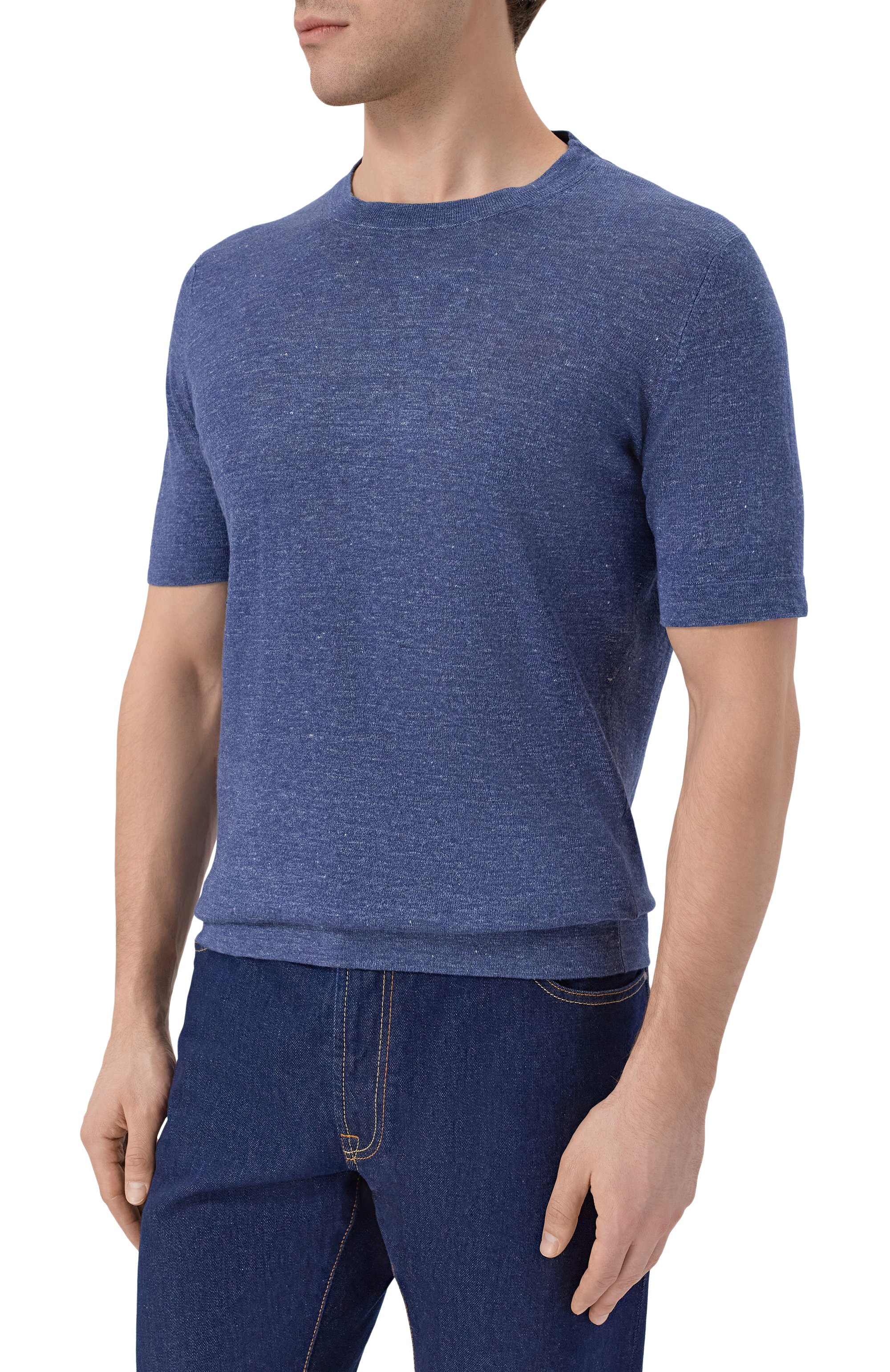 Джемпер изо льна и хлопка BRUNELLO CUCINELLI, арт. M2L00340, фото 3