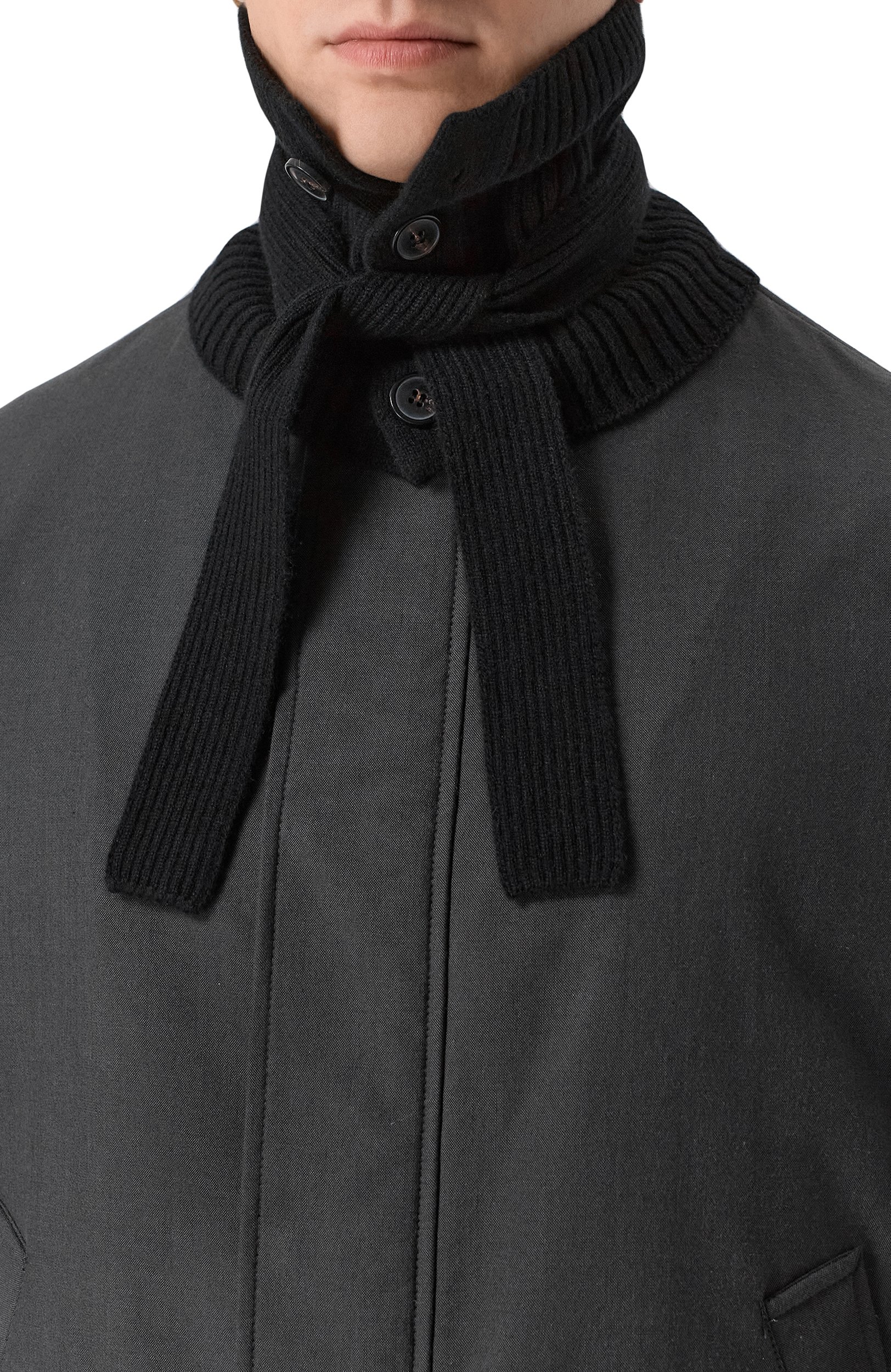 Кашемировый воротник DRIES VAN NOTEN черного цвета по цене 49950 руб., арт. 022201/4705, фото 2 Кашемировый воротник DRIES VAN NOTEN, арт. 022201/4705, фото 2