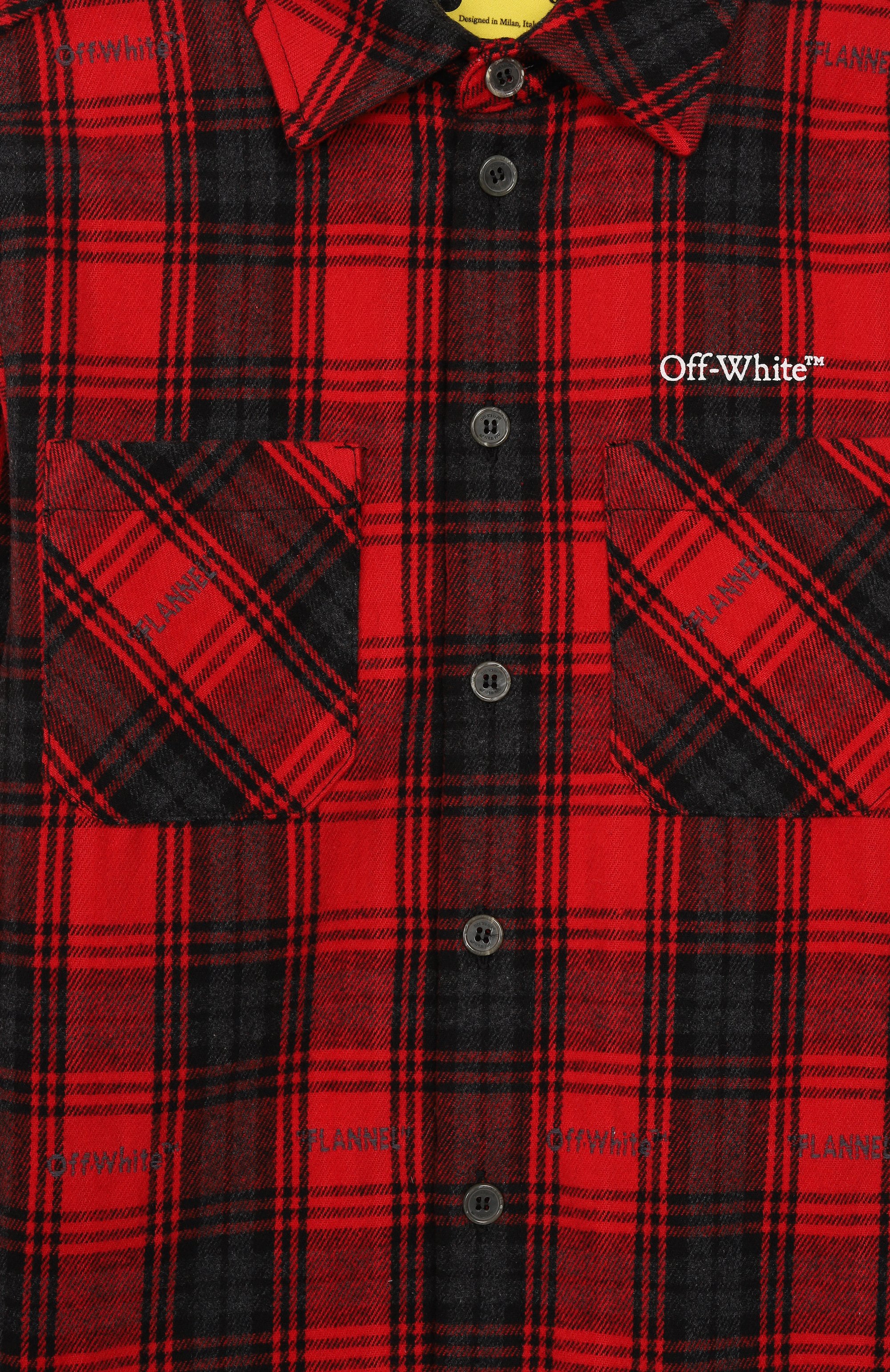 Хлопковая рубашка OFF-WHITE, арт. 0BGA001F23FAB002, фото 3