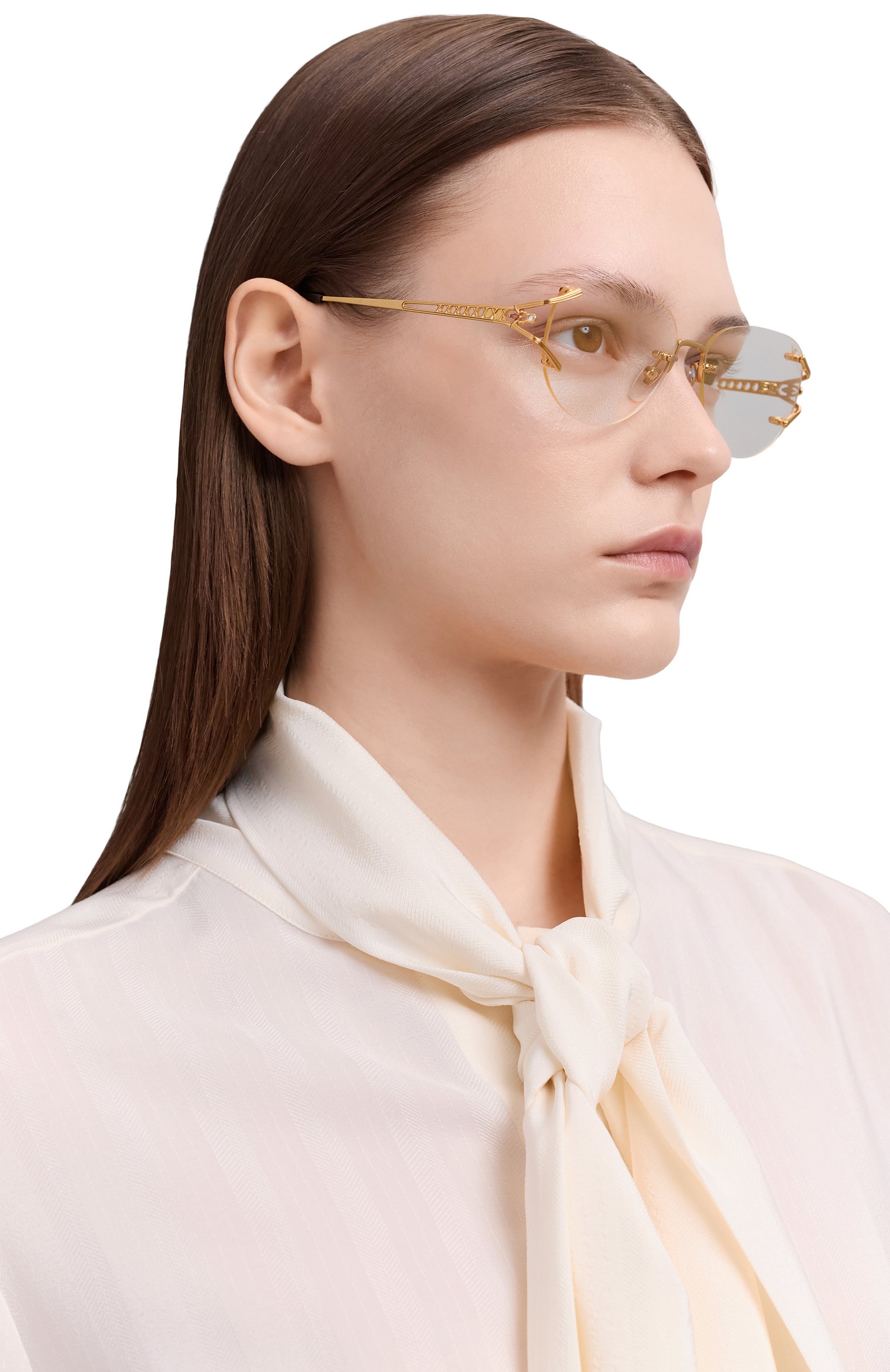 Солнцезащитные очки VINTAGE FRAMES светло-серого цвета по цене 53900 руб., арт. BR0ADWAY YELL0W G0LD/FLASH G0LD, фото 3 Солнцезащитные очки VINTAGE FRAMES, арт. BR0ADWAY YELL0W G0LD/FLASH G0LD, фото 3