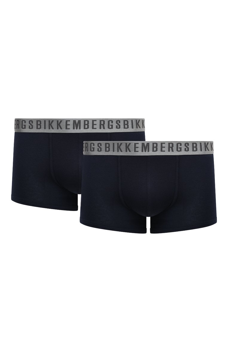 Мужские комплект из двух боксеров DIRK BIKKEMBERGS темно-синего цвета, арт. BKK1UTR11BI | Фото 1 (Нос: Не проставлено; Материал внешний: Хлопок; Материал сплава: Проставлено; Мужское Кросс-КТ: Трусы; Кросс-КТ: бельё; Трусы М: Боксеры)
