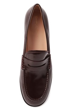 Женские кожаные пенни-лоферы GIANVITO ROSSI бордового цвета, арт. G25346.51CU0.NUIB0UR | Фото 6 (Каблук высота: Низкий; Материал внутренний: Натуральная кожа; Подошва: Плоская; Материал внешний: Натуральная кожа)
