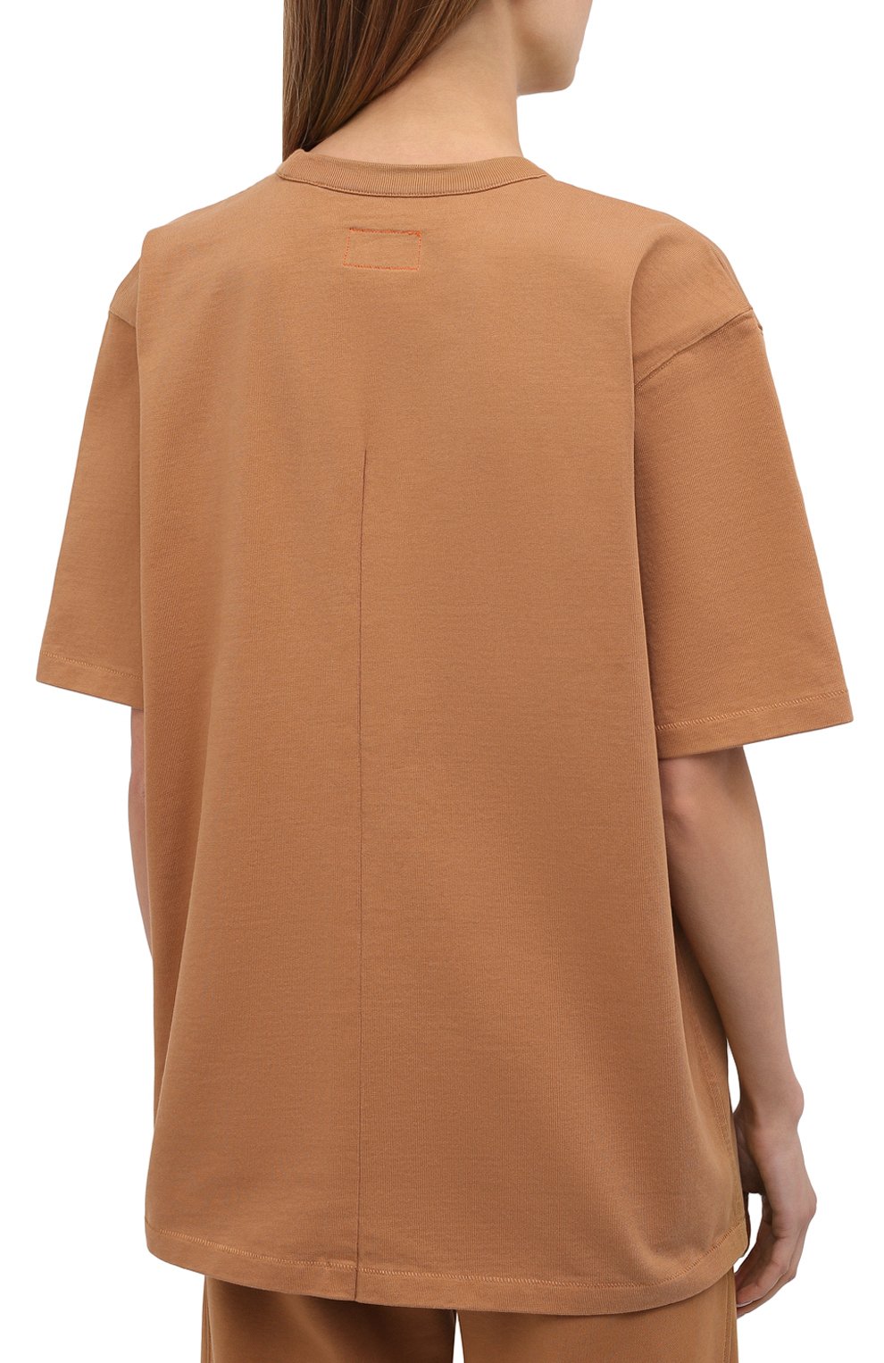 Хлопковая футболка HERON PRESTON FOR CALVIN KLEIN коричневого цвета по цене 12100 руб., арт. K10K108252, фото 4 Хлопковая футболка HERON PRESTON FOR CALVIN KLEIN, арт. K10K108252, фото 4