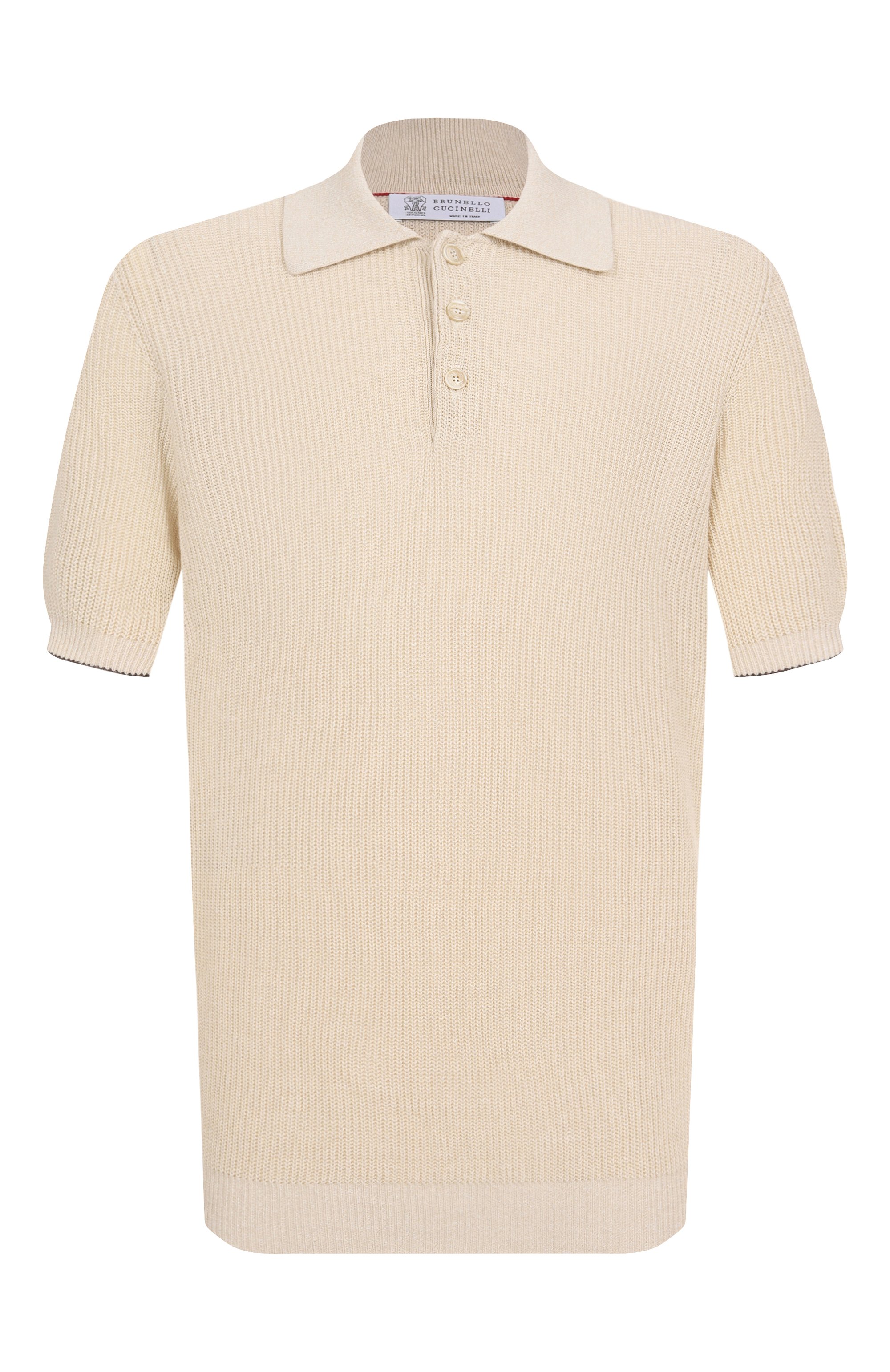 Поло изо льна и хлопка BRUNELLO CUCINELLI, арт. M2L707715, фото 1