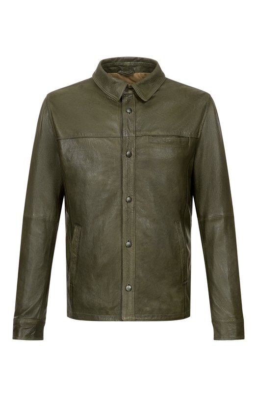 Кожаная куртка-рубашка Gimo's 6S20.J.180.64V.TRF/CI Зелёный 6S20.J.180.64V.TRF/CI