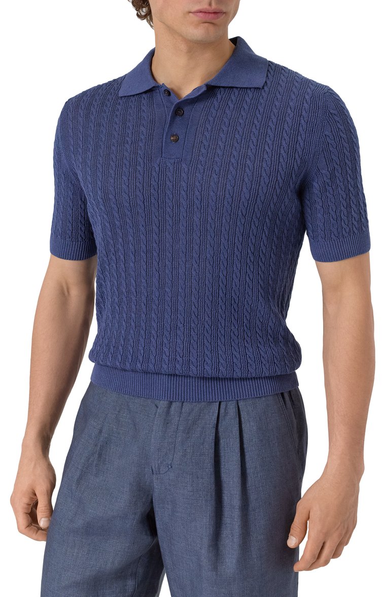 Поло изо льна и хлопка SLOWEAR, арт. 810212/Z1355, фото 1