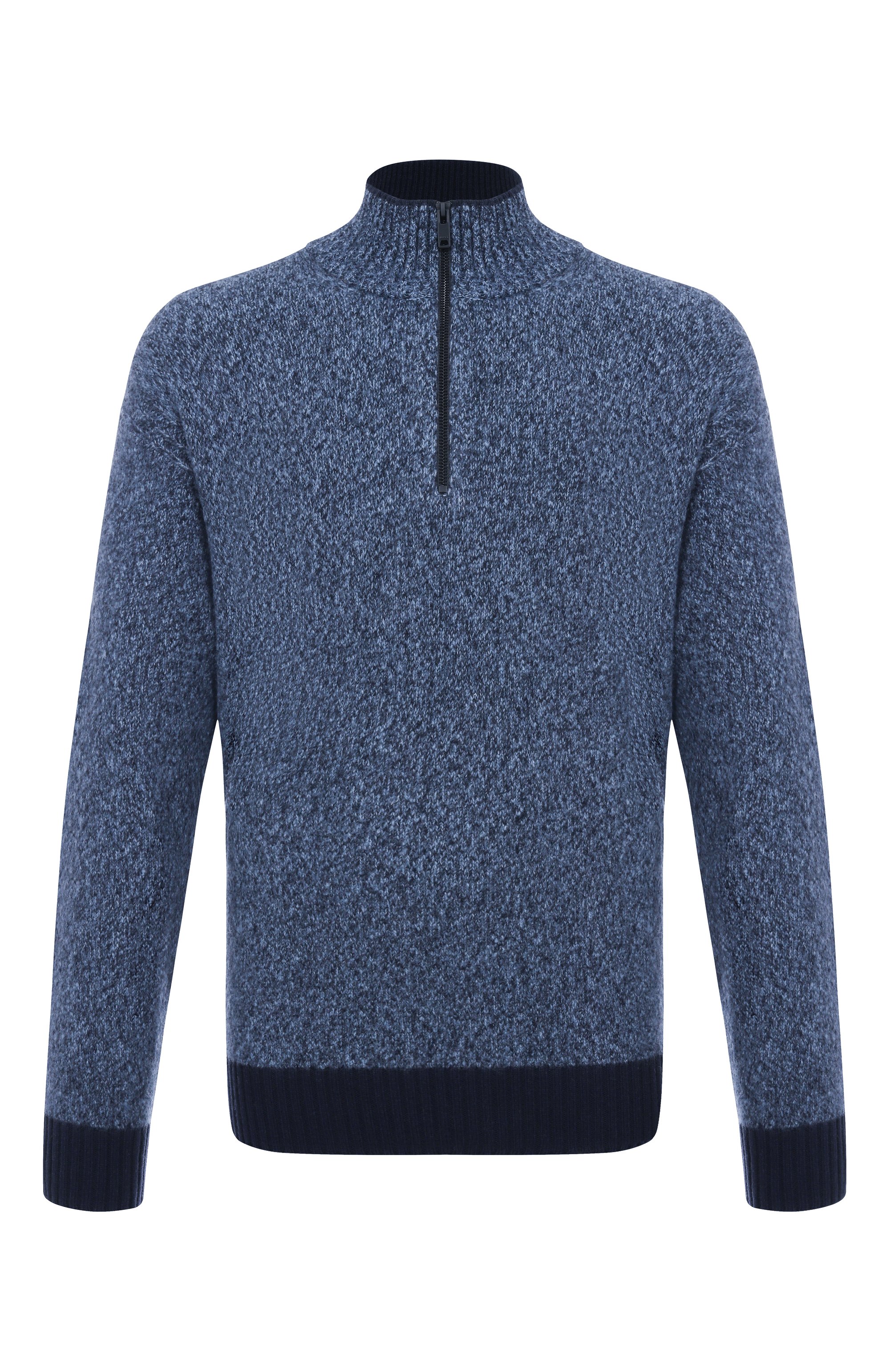 Шерстяной свитер BOSS ORANGE темно-синего цвета по цене 26950 руб., арт. 50548669, фото 1 Шерстяной свитер BOSS ORANGE, арт. 50548669, фото 1