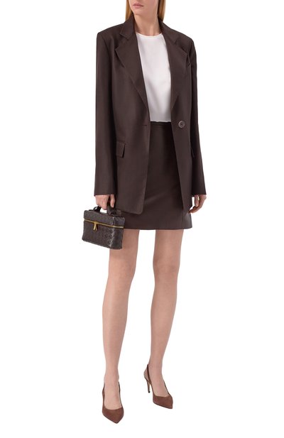 Кожаная юбка MVST коричневого цвета по цене 169000 руб., арт. M26.2PW.L910/L011 NAPPA, фото 2 Кожаная юбка MVST, арт. M26.2PW.L910/L011 NAPPA, фото 2