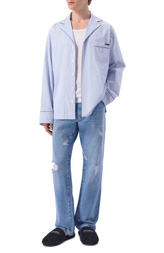 Хлопковые домашние туфли DG Hotel Dolce & Gabbana A80608/A0324 Чёрный  A80608/A0324 Фото 2