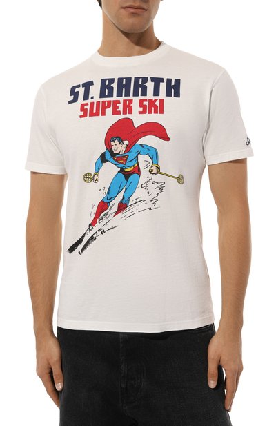 Хлопковая футболка MC2 SAINT BARTH белого цвета по цене 9550 руб., арт. STBM ARN0TT/ARN0001/MAYP57, фото 3 Хлопковая футболка MC2 SAINT BARTH, арт. STBM ARN0TT/ARN0001/MAYP57, фото 3