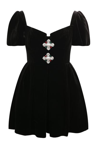 Бархатное платье SELF-PORTRAIT, арт. AW23-122S-B, фото 1