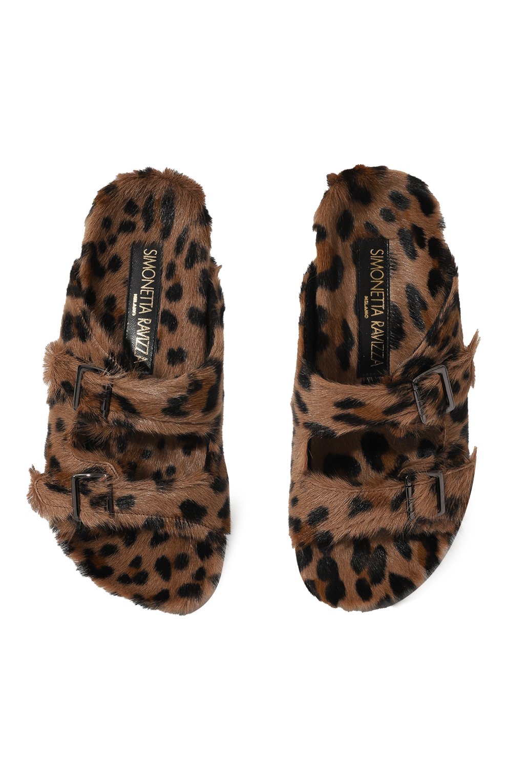 Меховые шлепанцы ary SIMONETTA RAVIZZA леопардового цвета по цене 72700 руб., арт. S04S001K1/973, фото 6 Меховые шлепанцы ary SIMONETTA RAVIZZA, арт. S04S001K1/973, фото 6