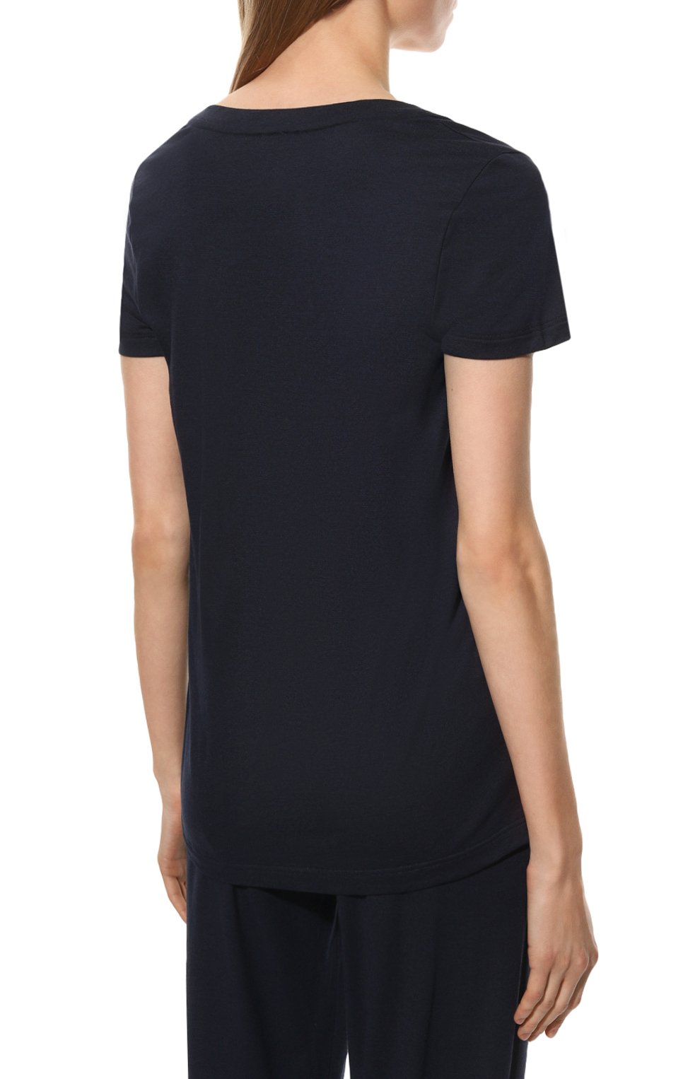 Футболка HANRO темно-синего цвета по цене 10310 руб., арт. 077876., фото 4 Футболка HANRO, арт. 077876., фото 4