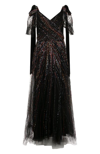 Платье с отделкой пайетками VALENTINO, арт. QB2VD7P51ED, фото 1