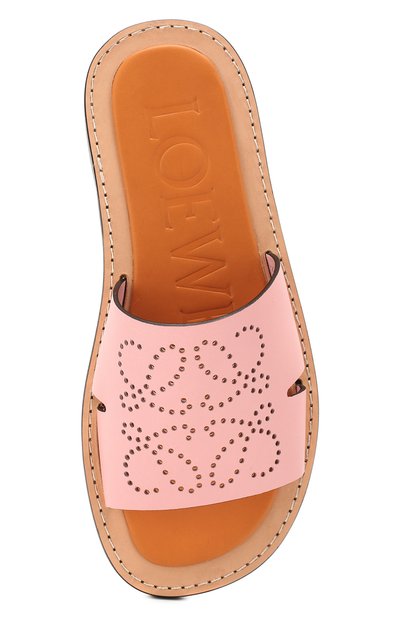 Кожаные шлепанцы LOEWE розового цвета по цене 55700 руб., арт. 453.10.860, фото 5 Кожаные шлепанцы LOEWE, арт. 453.10.860, фото 5