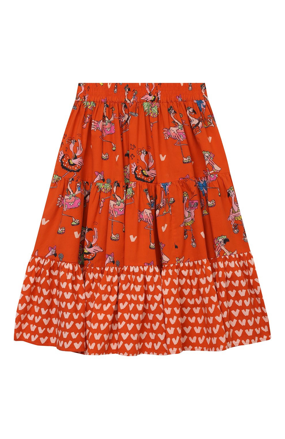 Хлопковая юбка STELLA MCCARTNEY кораллового цвета по цене 7455 руб., арт. 602740/SQK84, фото 2 Хлопковая юбка STELLA MCCARTNEY, арт. 602740/SQK84, фото 2