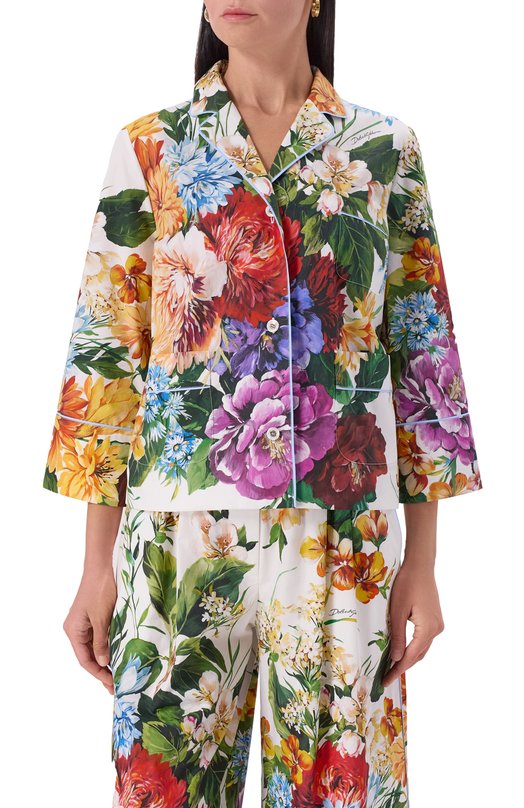 Хлопковая рубашка Dolce & Gabbana F5T65T/HS5TR Разноцветный  F5T65T/HS5TR Фото 3