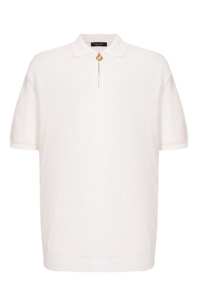 Мужское поло из шелка и хлопка STEFANO RICCI, арт. K818105P31/F26171