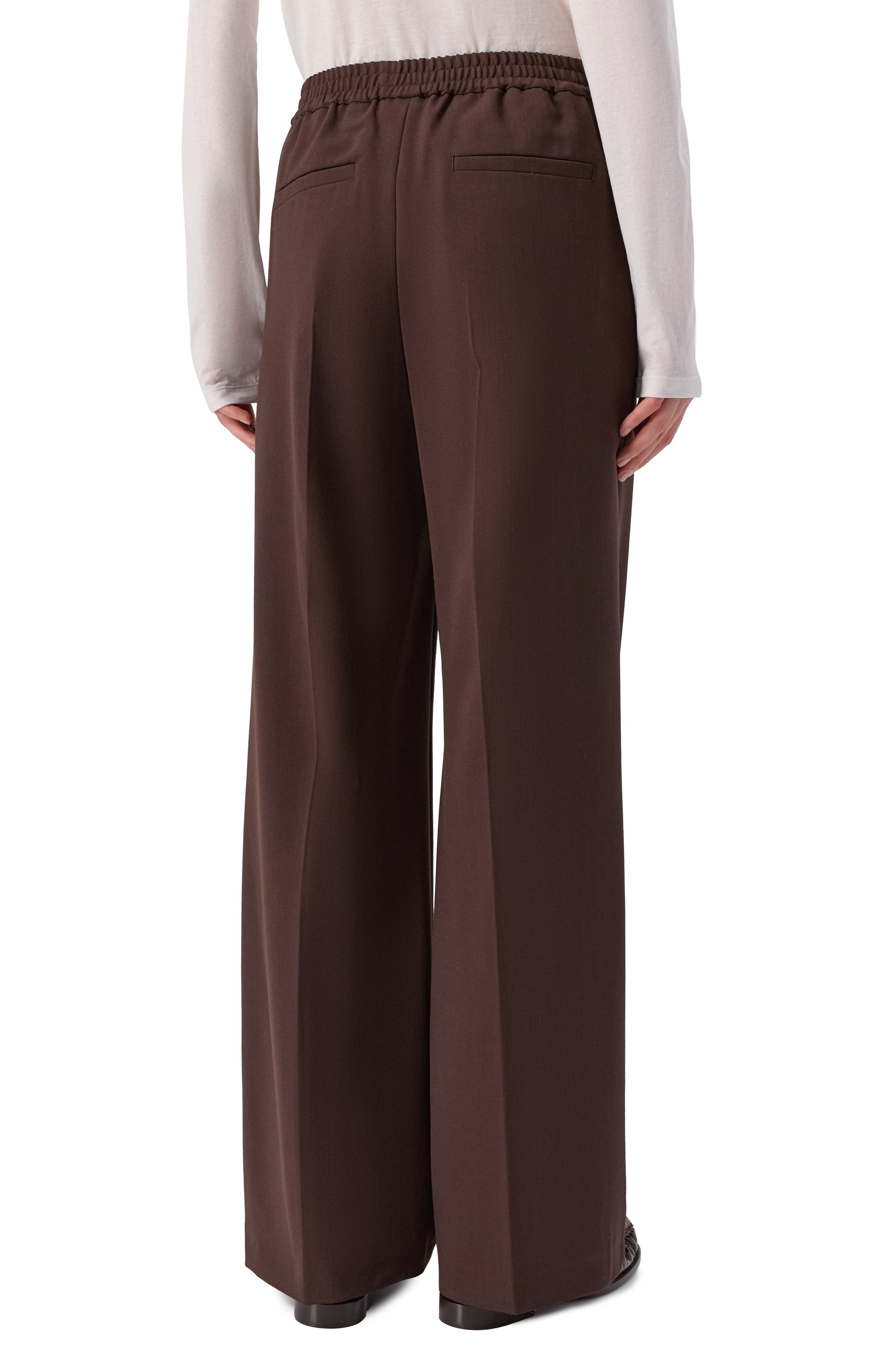 Брюки WEEKEND MAX MARA коричневого цвета по цене 29950 руб., арт. PETRA, фото 4 Брюки WEEKEND MAX MARA, арт. PETRA, фото 4