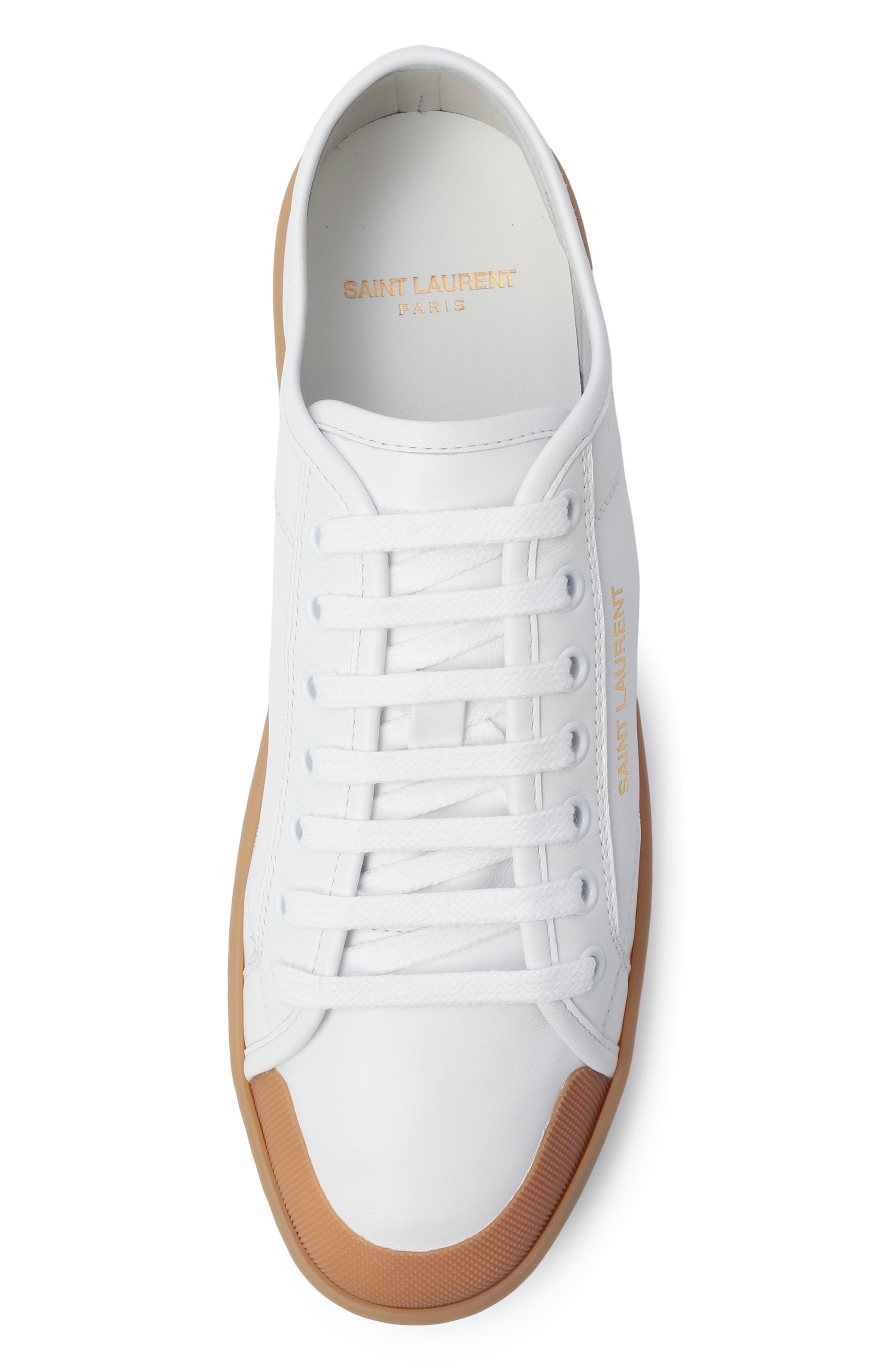 Кожаные кеды gym SAINT LAURENT белого цвета по цене 84750 руб., арт. 839921/00N00, фото 6 Кожаные кеды gym SAINT LAURENT, арт. 839921/00N00, фото 6