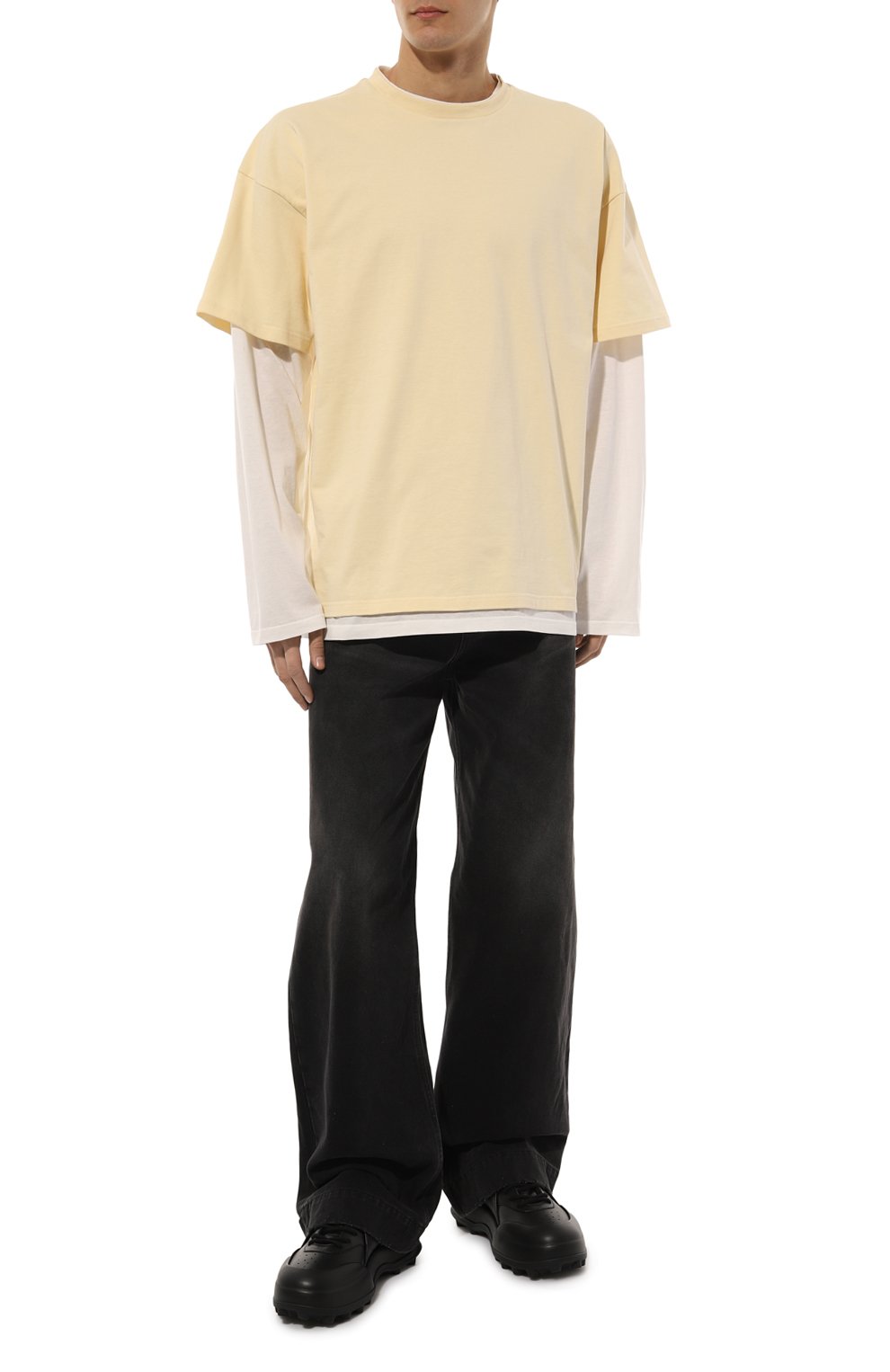 Кожаные кроссовки orb JIL SANDER черного цвета по цене 105000 руб., арт. J32WS0040/P6244, фото 2 Кожаные кроссовки orb JIL SANDER, арт. J32WS0040/P6244, фото 2