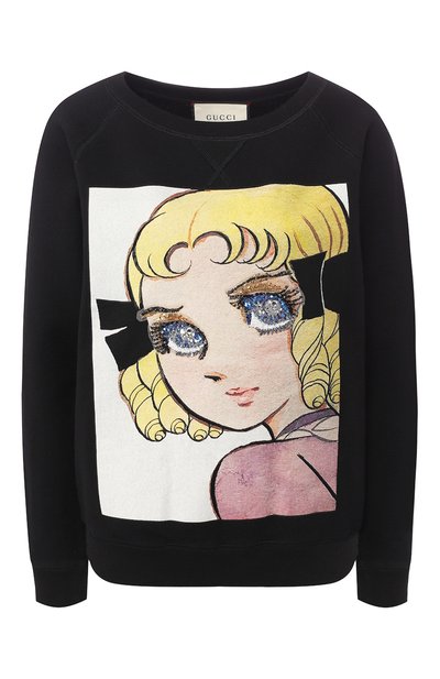 Женский хлопковый пуловер с принтом GUCCI, арт. 539088/X916B
