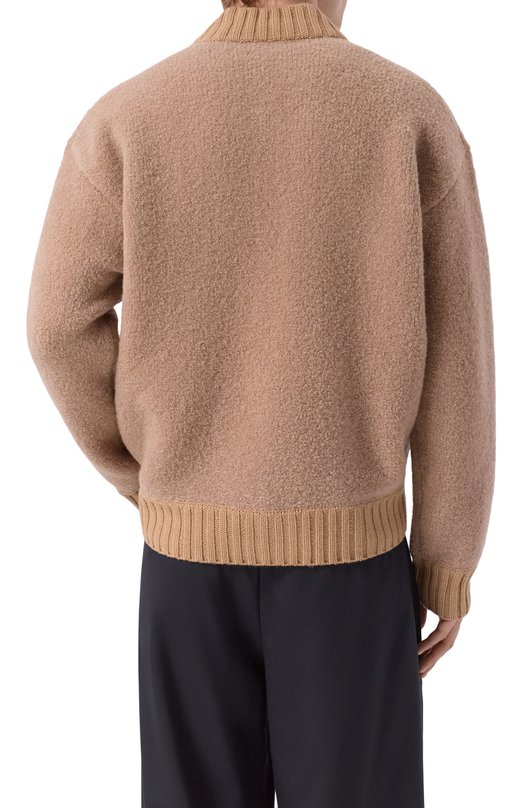 Шерстяной бомбер Laneus F5LAMAB0365 Бежевый  F5LAMAB0365 Фото 4