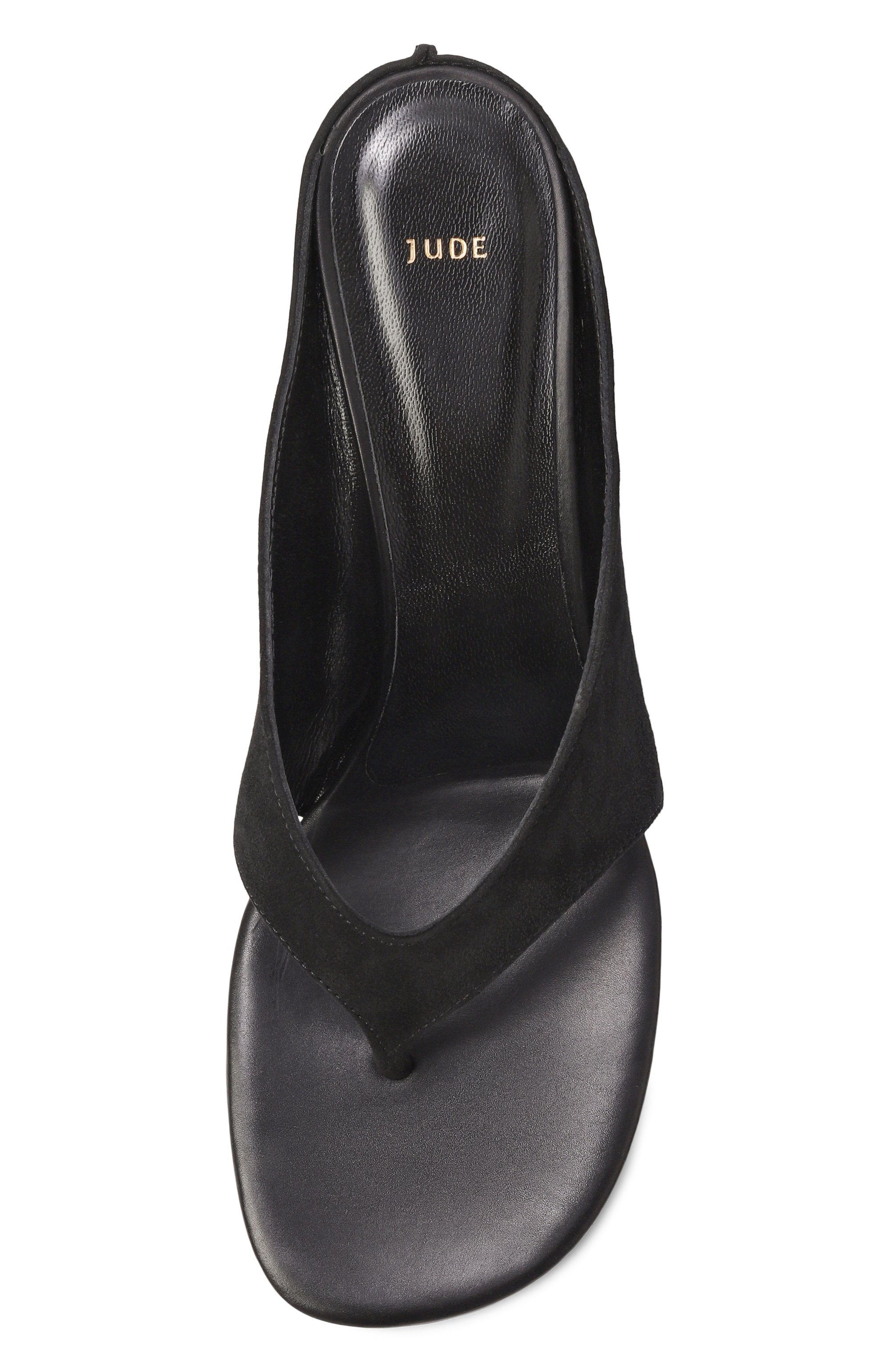 Замшевые мюли yaga 85 JUDE черного цвета по цене 63500 руб., арт. YAGA WEDGE SANDAL/SUEDE LEATHER, фото 6 Замшевые мюли yaga 85 JUDE, арт. YAGA WEDGE SANDAL/SUEDE LEATHER, фото 6