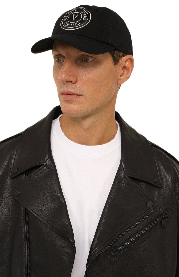 Хлопковая бейсболка VERSACE JEANS COUTURE, арт. 73GAZK16-BASEBALL CAP WITH PENCES/ZG110, фото 1
