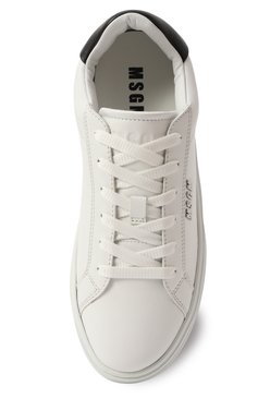 Женские кожаные кеды MSGM белого цвета, арт. 3841MDS506/787 | Фото 6 (Подошва: Платформа; Материа�л внутренний: Натуральная кожа; Драгоценные камни: Проставлено; Материал сплава: Проставлено; Материал внешний: Натуральная кожа; Кросс-КТ: Низкие; Стили: Кэжуэл; Материал утеплителя: Без утеплителя)