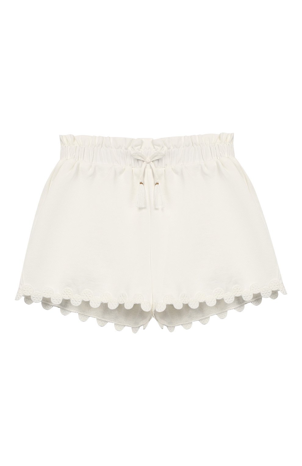 Хлопковые шорты CHLOÉ белого цвета по цене 8995 руб., арт. C14576/2A-5A, фото 1 Хлопковые шорты CHLOÉ, арт. C14576/2A-5A, фото 1