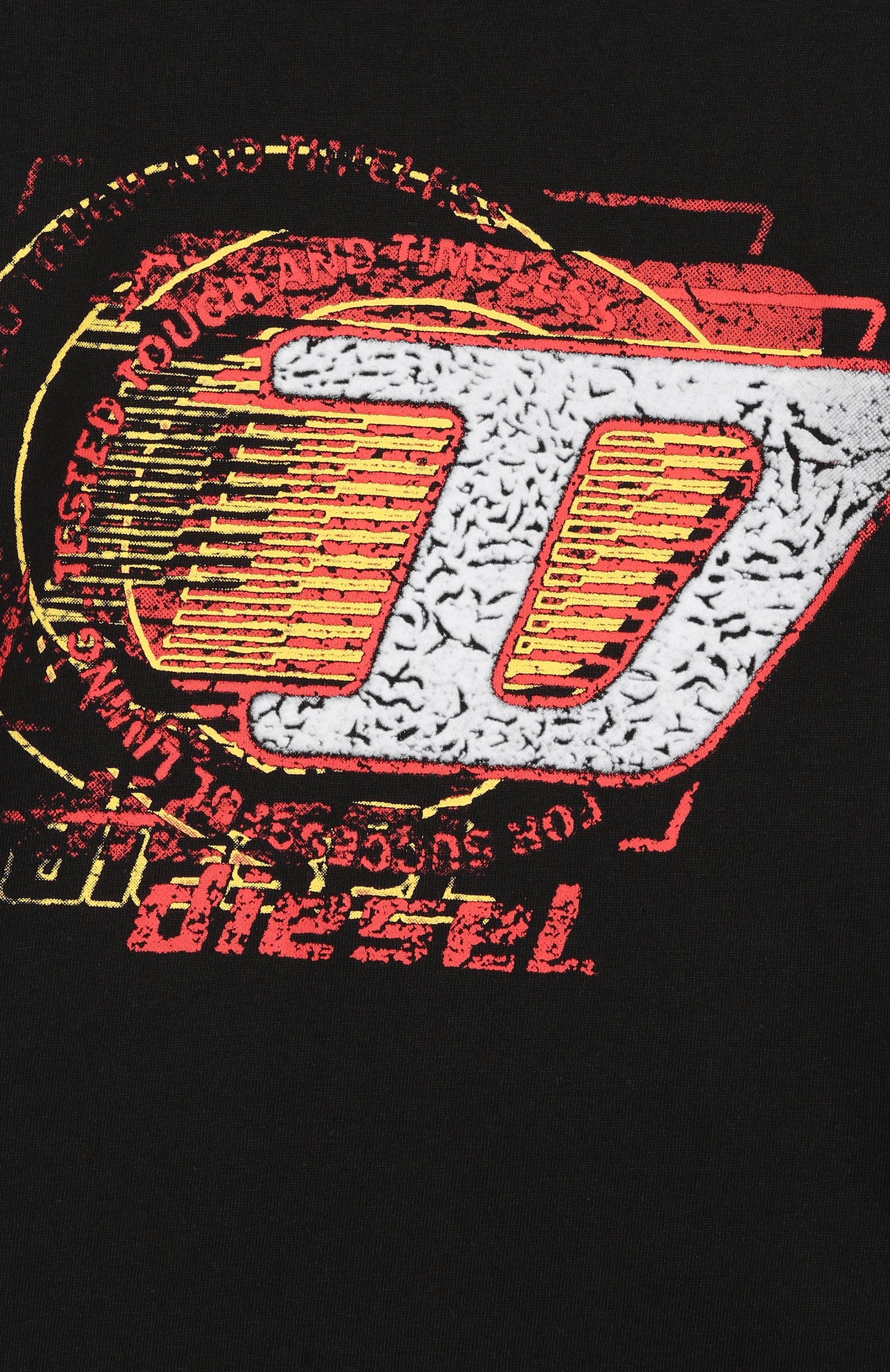 Хлопковая футболка DIESEL черного цвета по цене 4840 руб., арт. J02589/0GRAI, фото 3 Хлопковая футболка DIESEL, арт. J02589/0GRAI, фото 3