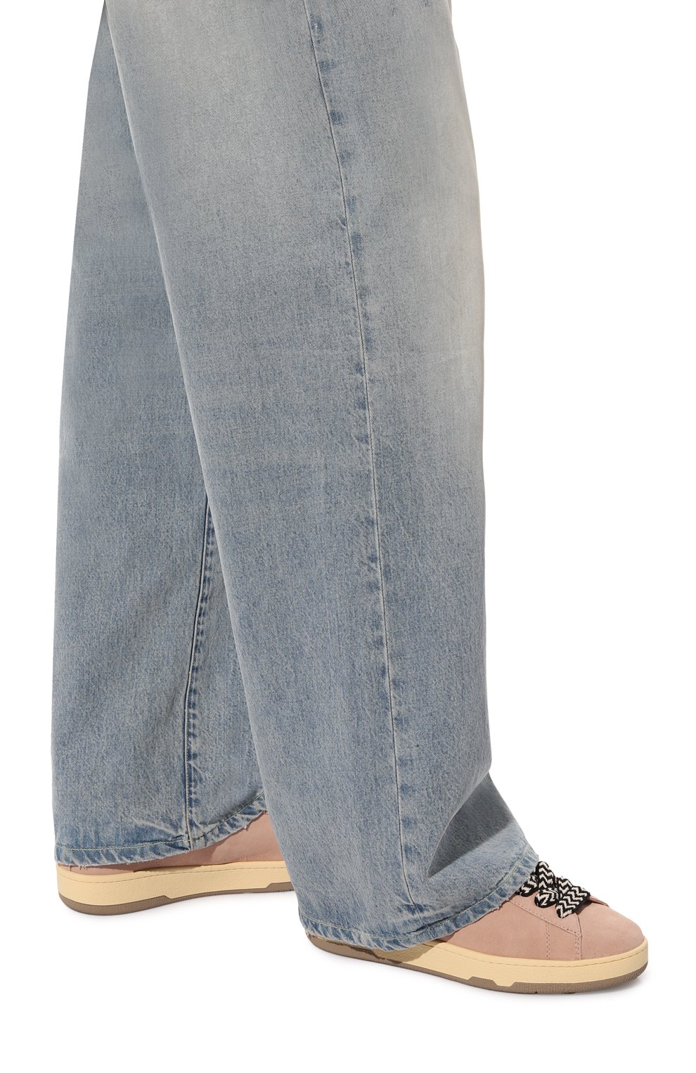 Замшевые кеды curb lite LANVIN светло-розового цвета по цене 54350 руб., арт. FM-SKDK0B-VESU, фото 3 Замшевые кеды curb lite LANVIN, арт. FM-SKDK0B-VESU, фото 3