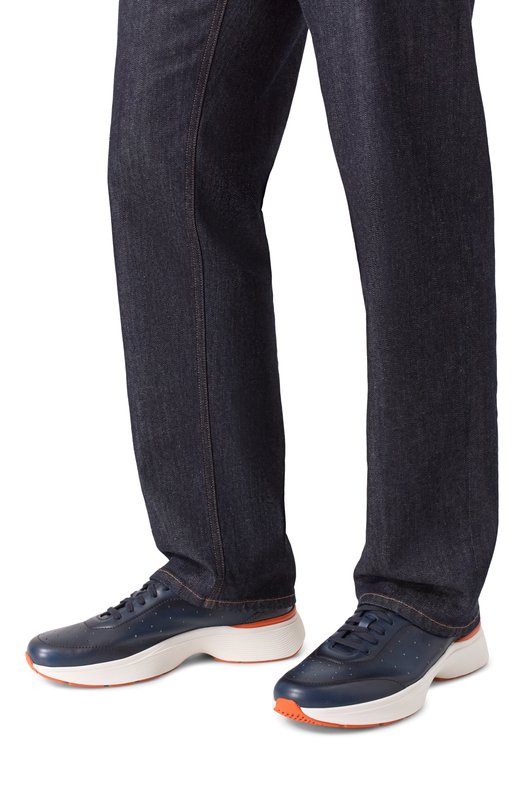 Кожаные кроссовки Bounce Santoni MBBG22070BART0IL Синий  MBBG22070BART0IL Фото 3