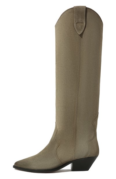 Замшевые сапоги ISABEL MARANT хаки цвета по цене 96800 руб., арт. DENVEE/BT0072-99M074S, фото 4 Замшевые сапоги ISABEL MARANT, арт. DENVEE/BT0072-99M074S, фото 4