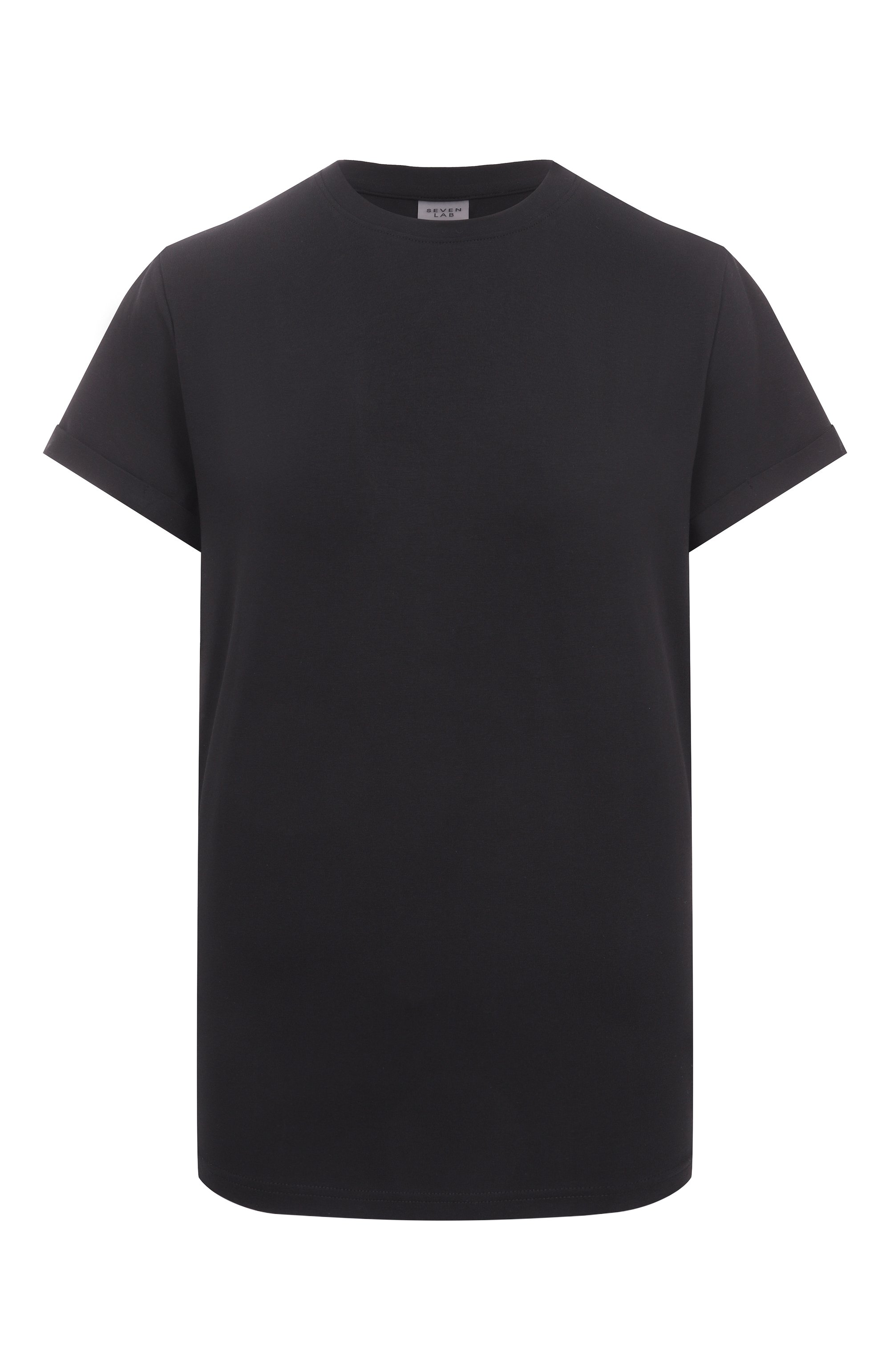 Хлопковая футболка SEVEN LAB черного цвета по цене 8400 руб., арт. CTR1.01.900.258.3399, фото 1 Хлопковая футболка SEVEN LAB, арт. CTR1.01.900.258.3399, фото 1
