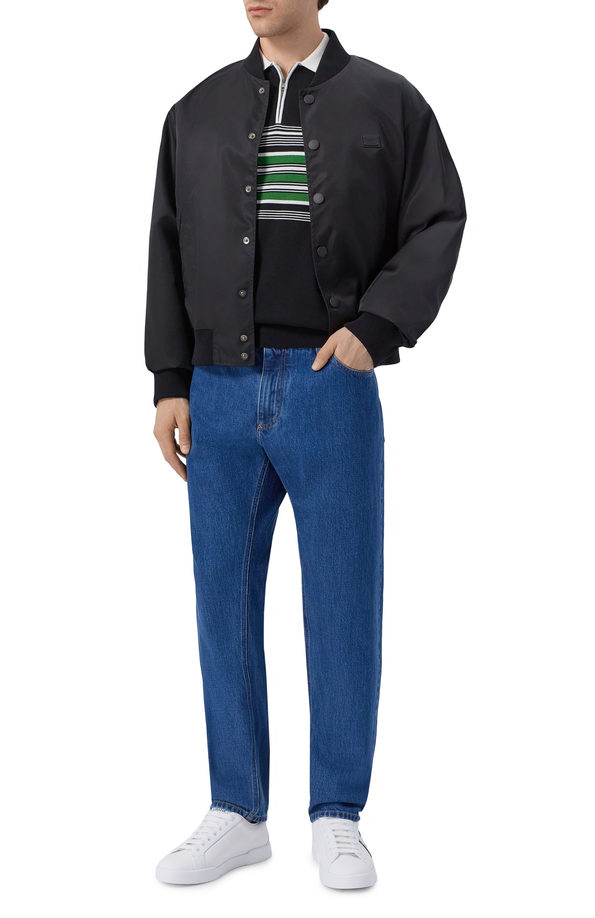 Поло из шелка и хлопка DOLCE & GABBANA, арт. GXZ92Z/JGMFH, фото 2