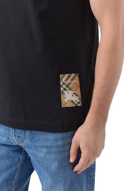 Хлопковая футболка BURBERRY, арт. 8104889, фото 5