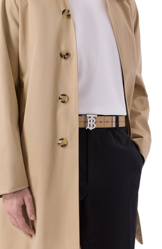 Двусторонний ремень Burberry 8069853 Бежевый  8069853 Фото 2