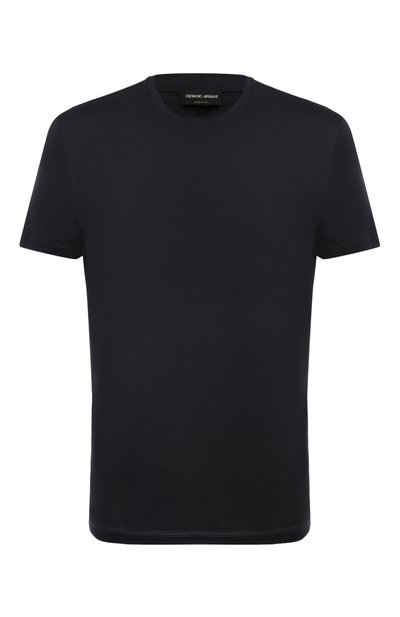Мужская футболка из шелка и хлопка GIORGIO ARMANI, арт. 3KSM77/SJZHZ