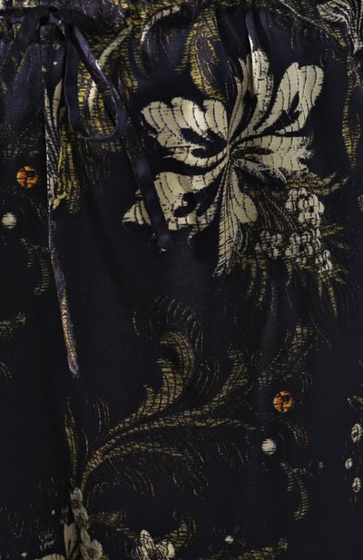 Шелковые брюки DRIES VAN NOTEN темно-синего цвета по цене 68850 руб., арт. 201-10984-9413, фото 5 Шелковые брюки DRIES VAN NOTEN, арт. 201-10984-9413, фото 5