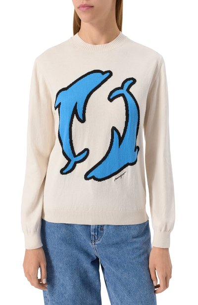 Хлопковый пуловер MSGM, арт. 3841MDM213/257282, фото 3