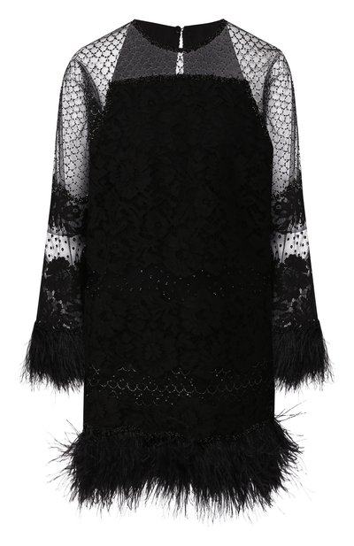 Женское платье с отделкой перьями VALENTINO, арт. TB3VAQD01ED