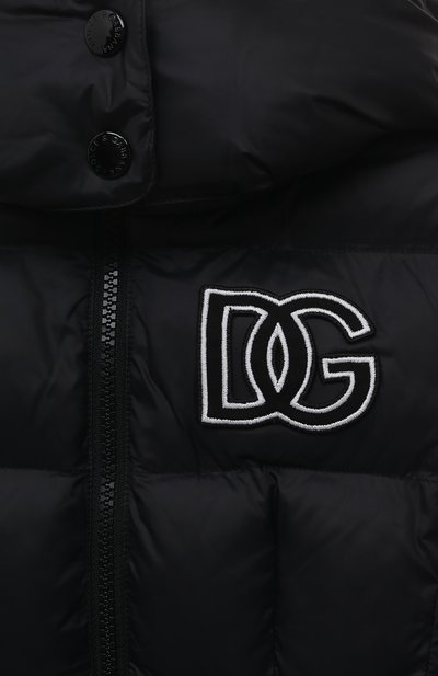 Утепленное пальто DOLCE & GABBANA черного цвета по цене 69950 руб., арт. L5JB01/G7KZ8/2-6, фото 3 Утепленное пальто DOLCE & GABBANA, арт. L5JB01/G7KZ8/2-6, фото 3