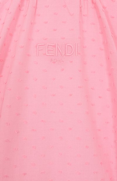 Хлопковое платье FENDI розового цвета по цене 59950 руб., арт. BFB593/AVW5, фото 3 Хлопковое платье FENDI, арт. BFB593/AVW5, фото 3